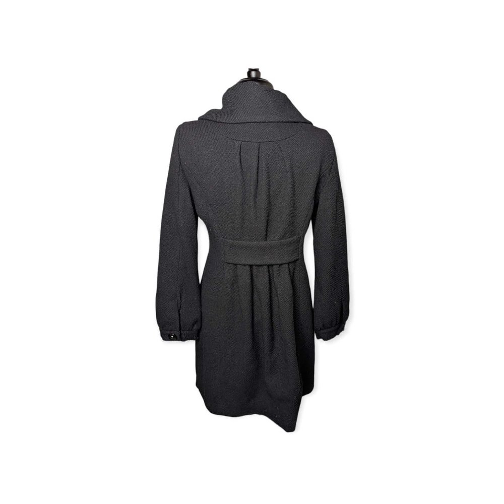 George Black Button Down Wool Blend Coat Size Medium - Picture 5 of 13